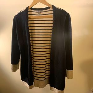 💸🛍️💲A L E 🛍️💸 cardigan with striped back and solid black front sz L/xL